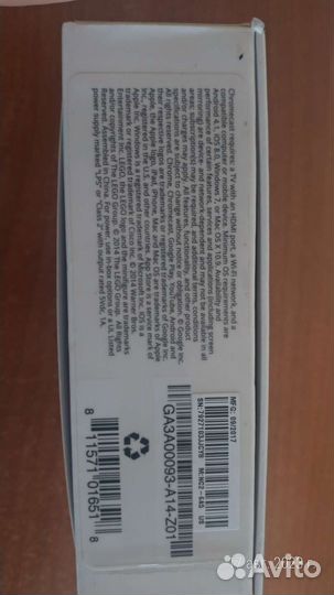 Медиаплеер Google Chromecast (2017)