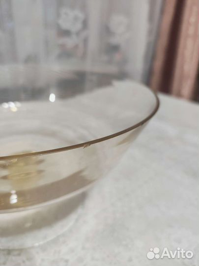 Ваза для фруктов цитриновое стекло