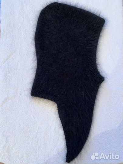 Капор из пуха норки с уголком