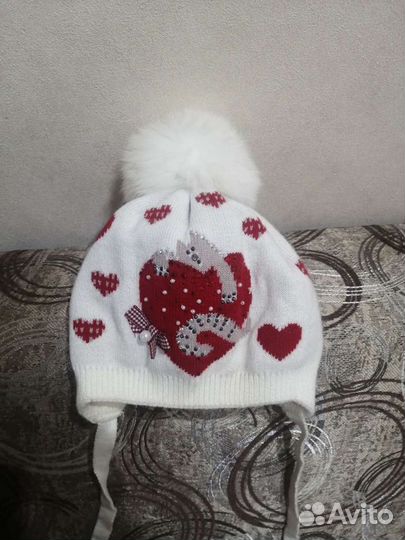 Шапка зимняя для девочки 48 50