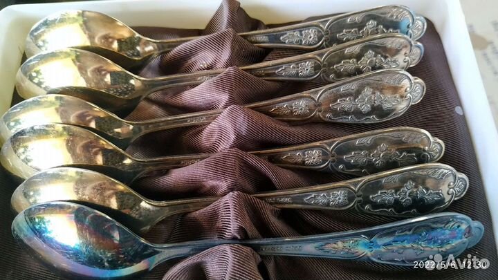 Ложки чайные мельхиор роза мнц