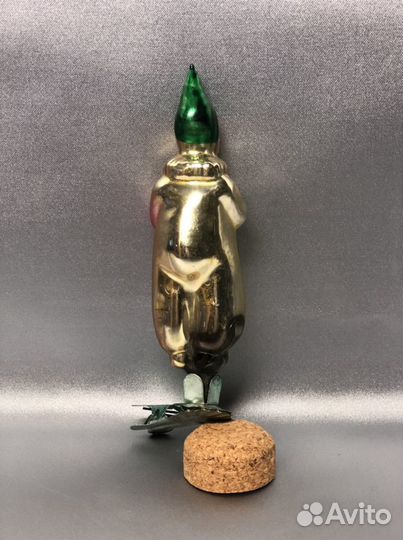 Елочные игрушки СССР на прищепке «Мальчик с дудочк