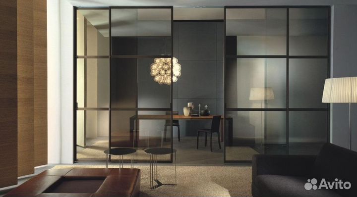 Межкомнатные перегородки из стекла