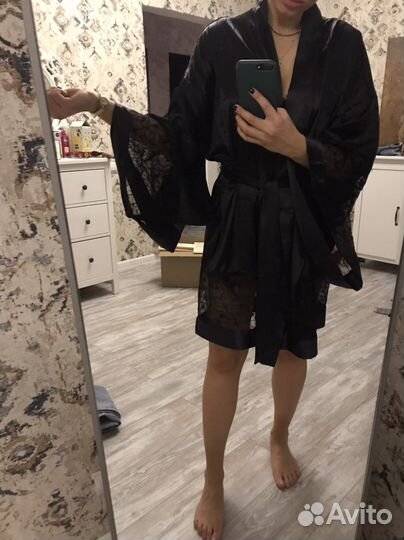 Халат женский шелковый