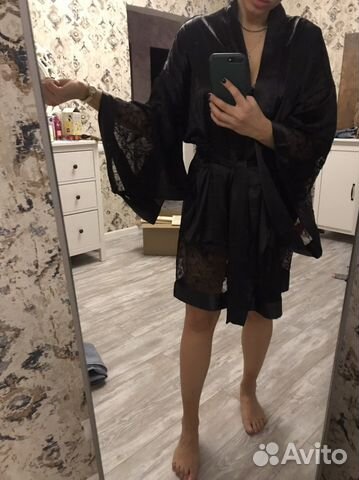 Халат женский шелковый