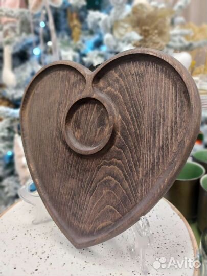 Менажница деревянная,подарок сердце на 8марта,блюд