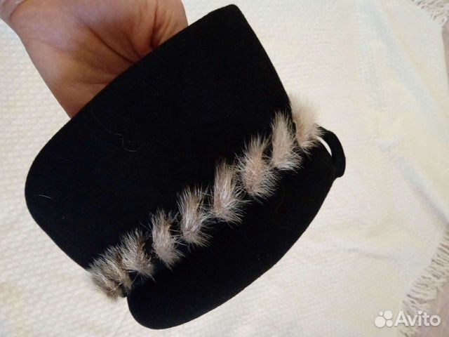 Шапка фетр с норкой