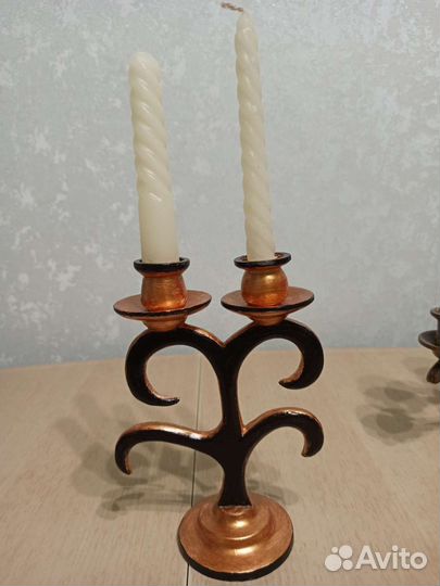 Подсвечник из дерева