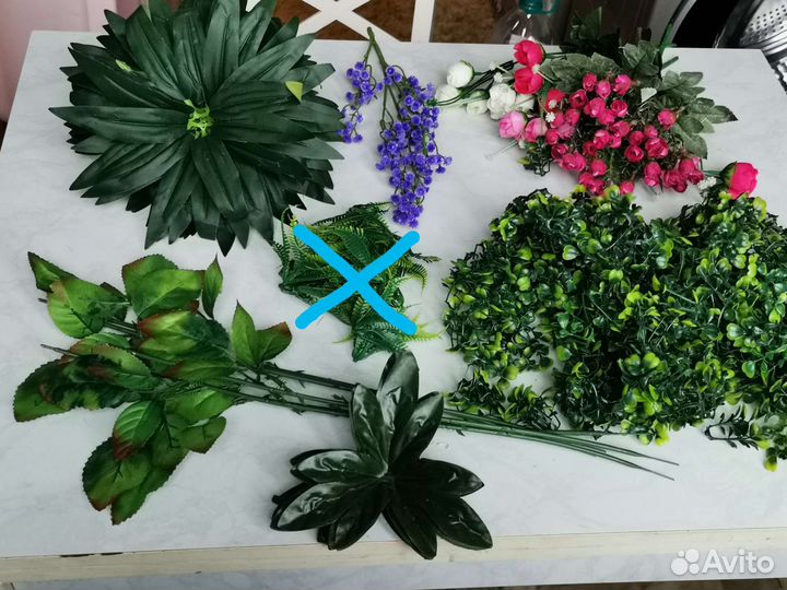 Зелень, вставки, стебли для букетов из мыла