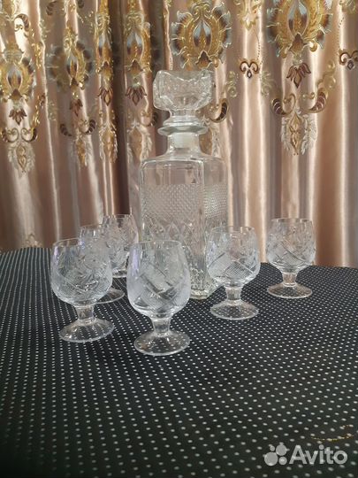 Хрустальный коньячный набор