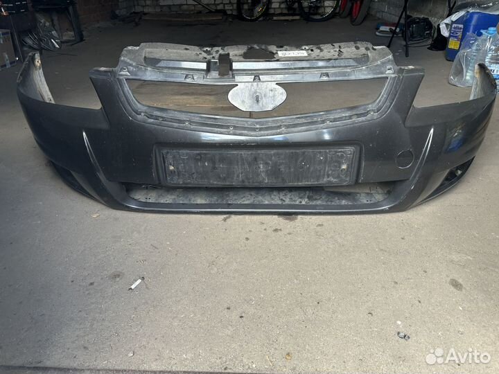 Передний бампер priora 2 черная пантера