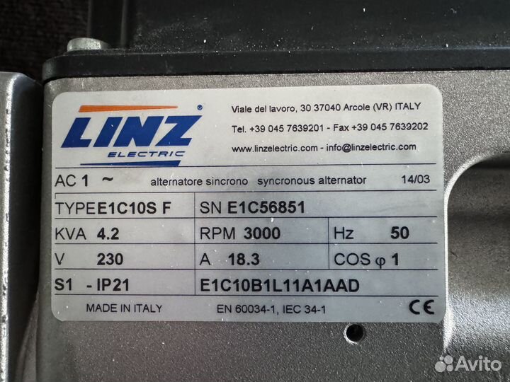 Генератор linz E1C10S F