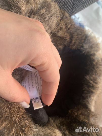 Шапка ушанка из кролика для мальчика