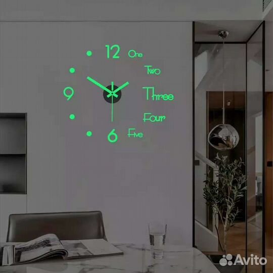 3d светящиеся часы