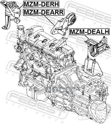 Подушка двигателя правая MZM-derh MZM-derh Febest