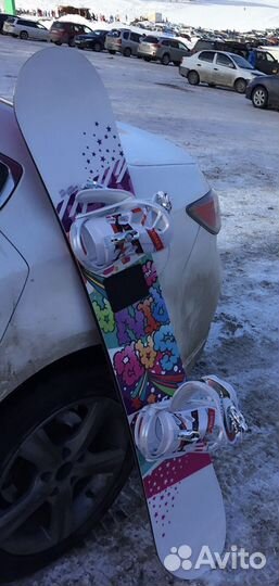 Сноуборд, ботинки, крепления