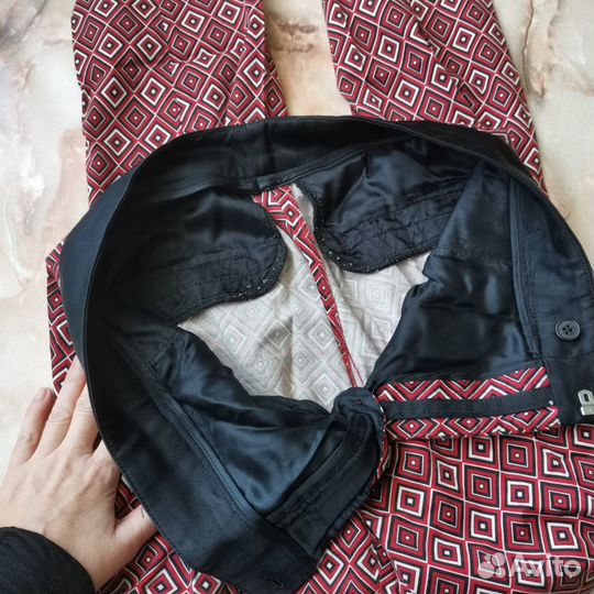 Брюки zara хлопок принт