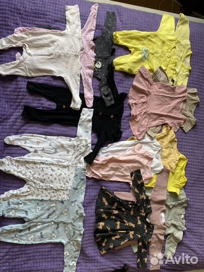 Вещи пакетом на девочку 62-74
