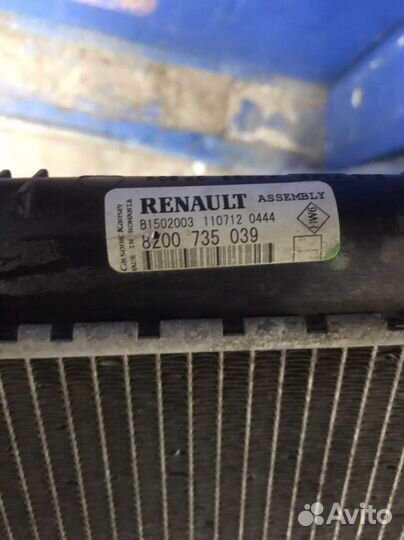 Радиатор охлаждения двигателя Renault logan 1