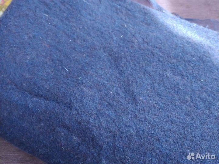 Ткань драп отрез, шерсть 100 коричневый