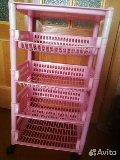 Полочка на колёсах для книг, тетрадей или в ванную