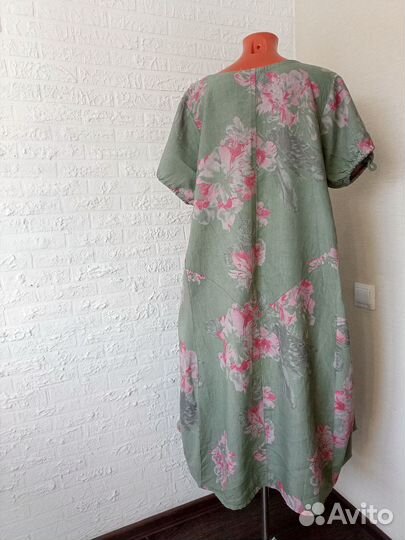 Льняное платье Италия / лен хлопок