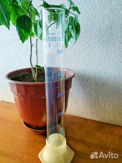 Колба 500 мл (цилиндр) стекло химический