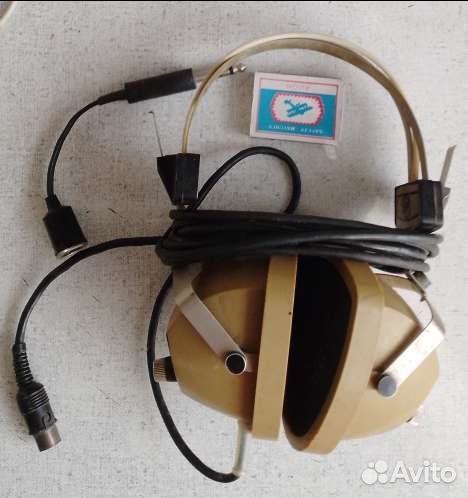 Винтажные ретро наушники Эхо тдс101 со схемой