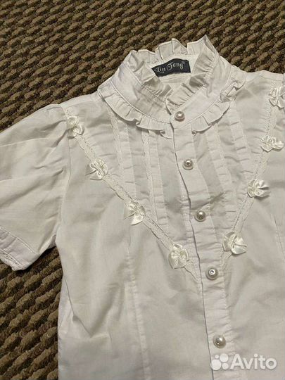 Рубашка школьная для девочки 122 128