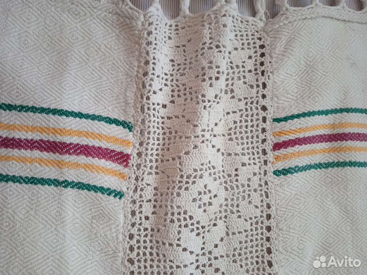 Старинные льняные скатерти с вышивкой