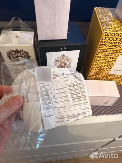 Коробки от парфюма Dior Terenzi mango skin