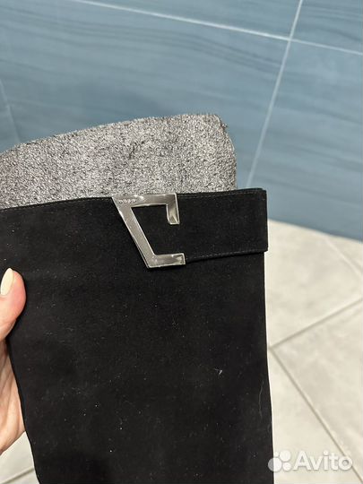 Сапоги женские натуральная замша 40р