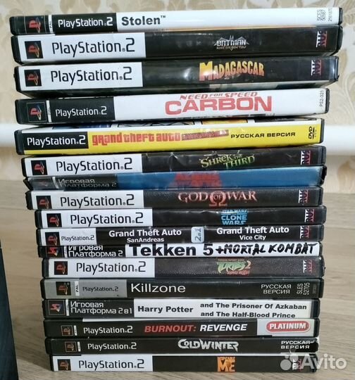 Sony PS2 slim прошитая 15 игр