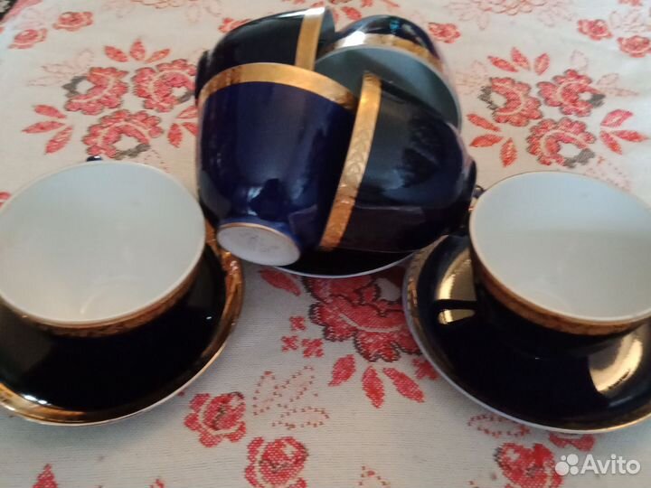 Чайный сервиз лфз кобальтовая сетка 70-80г