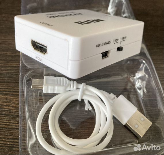 Конвертер переходник mini AV (тюльпаны) в hdmi