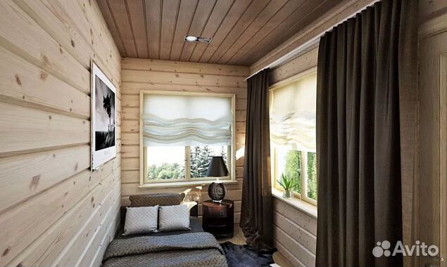 Имитация бруса внутри