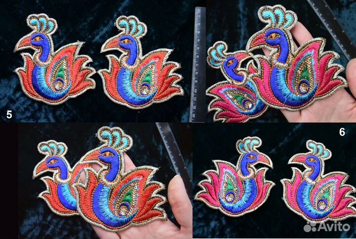 Аппликации тесьма вышитая для рукоделия и шитья