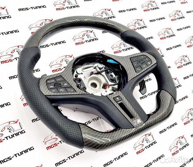 Руль с подогревом BMW 3 серия G20 стиль M карбон