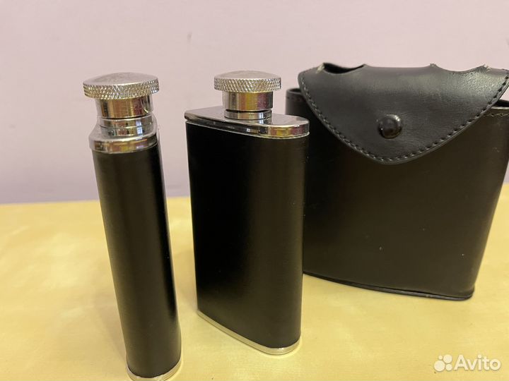 Фляжка из нержавейки, с двумя отсеками по 3 oz, 90