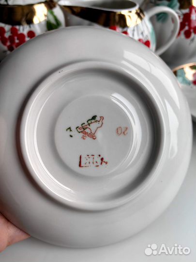 Чайный сервиз Калина красная, Дулево