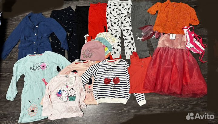 Вещи пакетом на девочку 116 новое и б/у