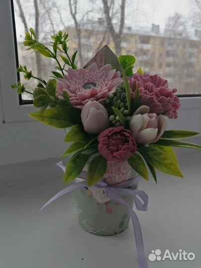 Букет цветов из мыла