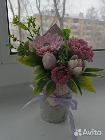 Букет цветов из мыла