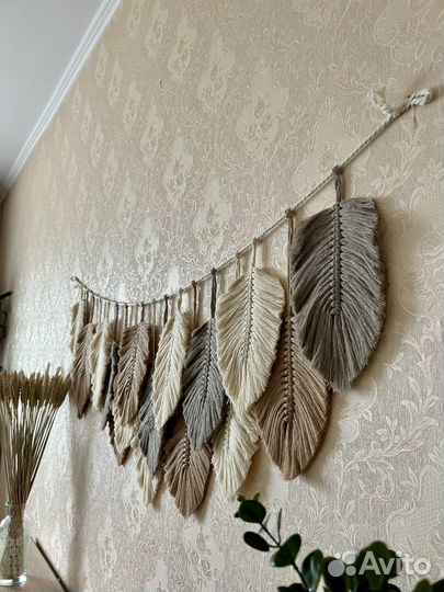 Панно-гирлянда листья для декора