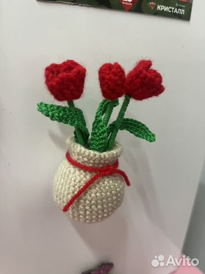 Магнитики к 8 Марта ручной работы