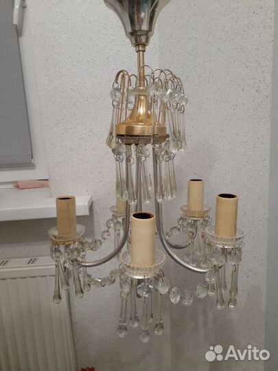 Люстра Проммаш СССР хрустальная