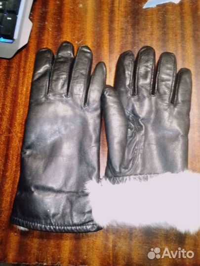 Перчатки женские кожаные новые 7