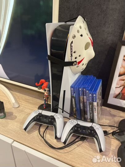 Sony playstation 5 ps5 с дисководом 2 джойстика