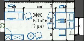 Офис, 15 м²