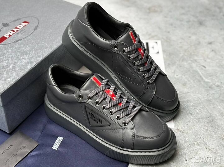 Кеды мужские Prada кожаные